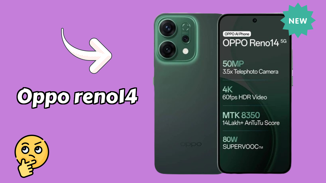 Oppo OPPO Reno14 - Price Dropped to ₹37,998 Today!